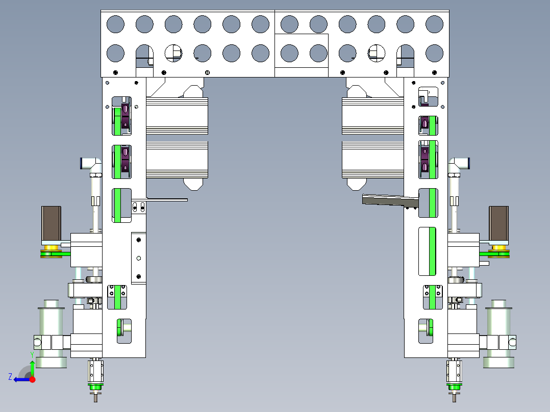 多工位攻丝机构设计右视图