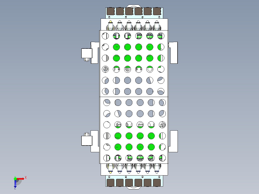 多工位攻丝机构设计俯视图