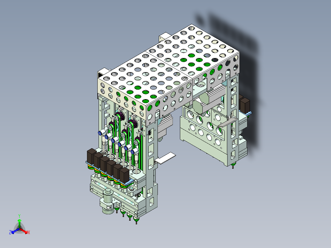 多工位攻丝机构设计正等轴测图