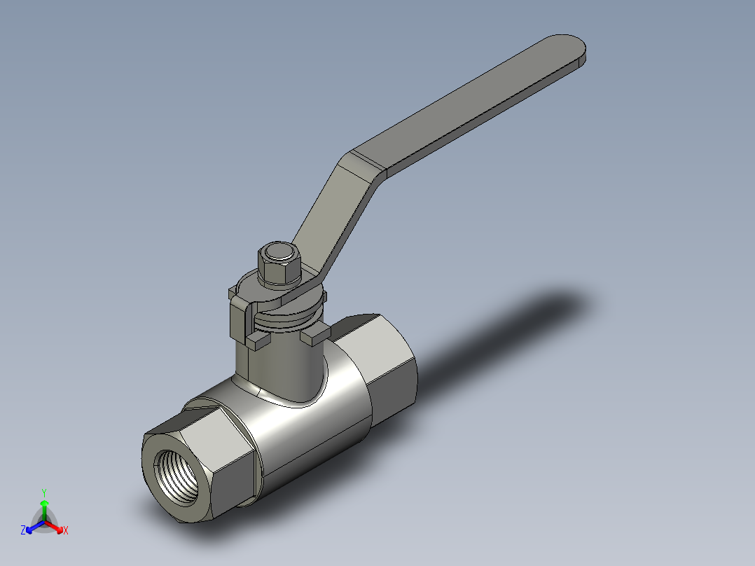 不锈钢球阀-DN15主视图