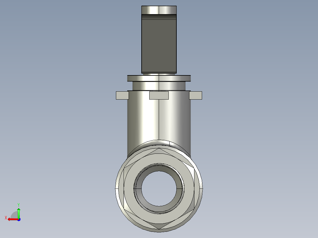 不锈钢球阀-DN15后视图