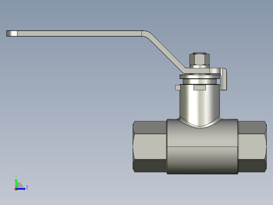 不锈钢球阀-DN15左视图