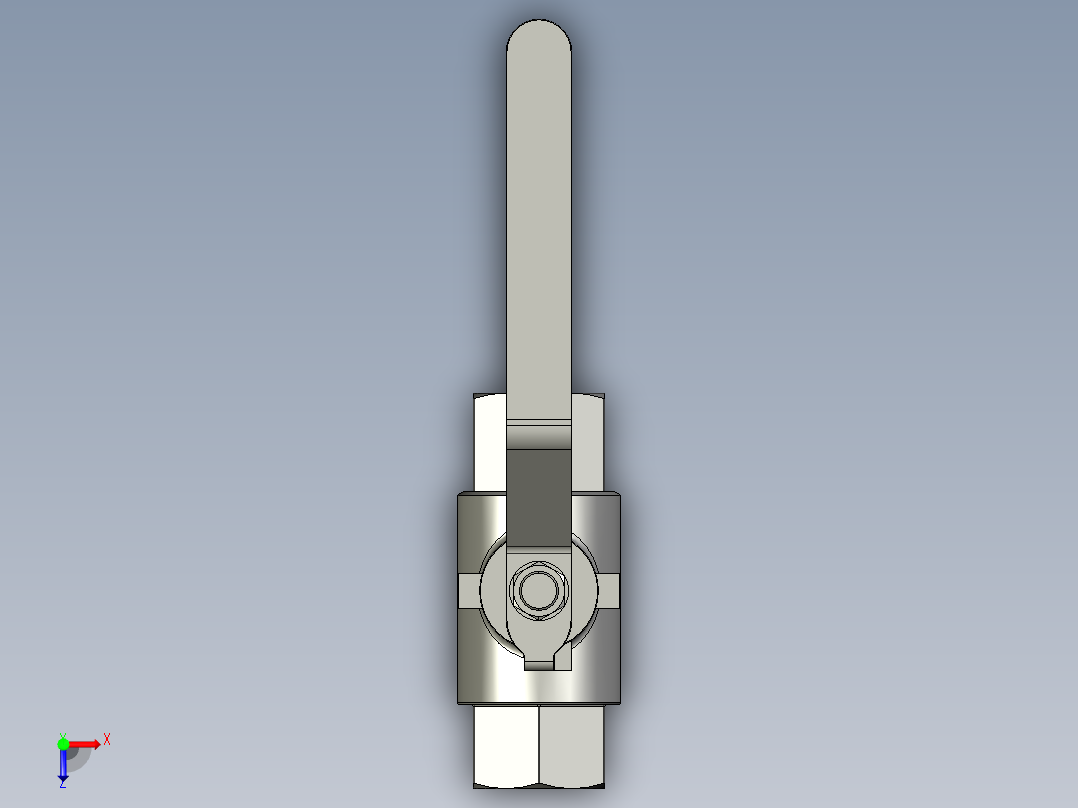 不锈钢球阀-DN15俯视图