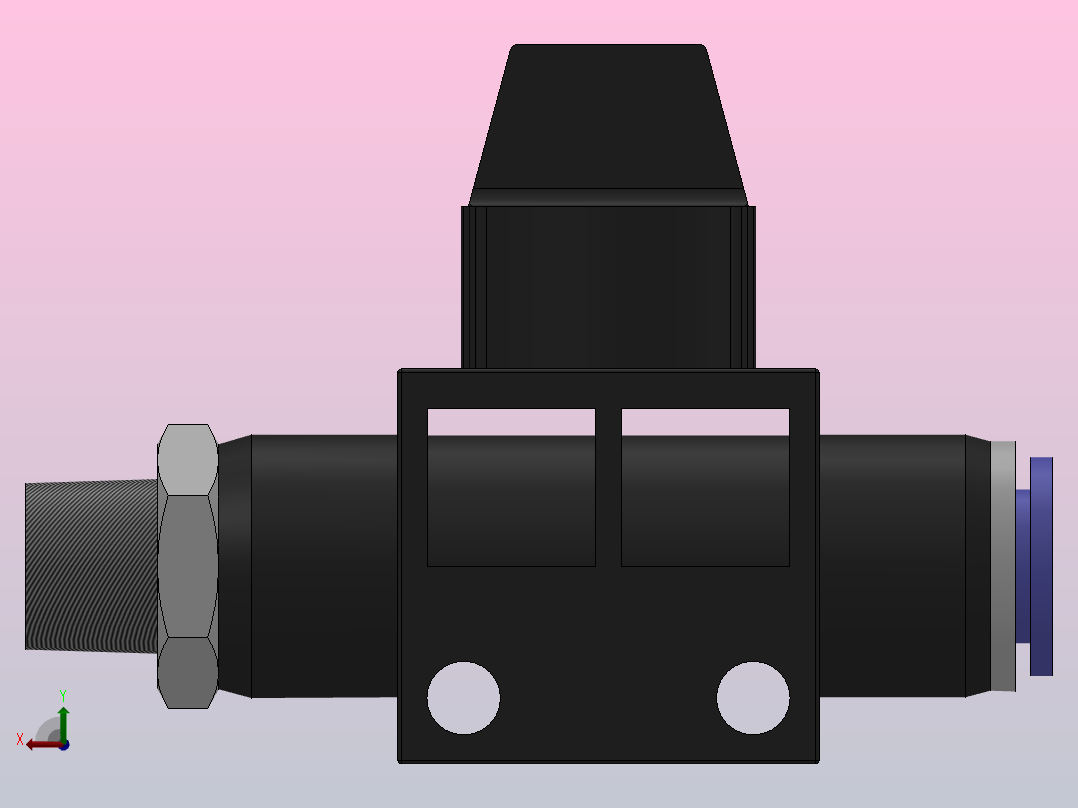 HVFS 由插管流向螺纹端型_HVFS 06-01(B)左视图