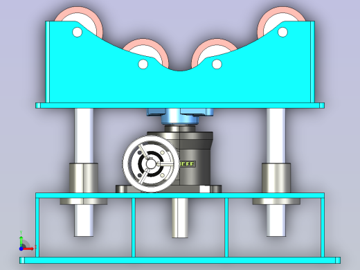 可调节管道滚轮支架前视缩略图