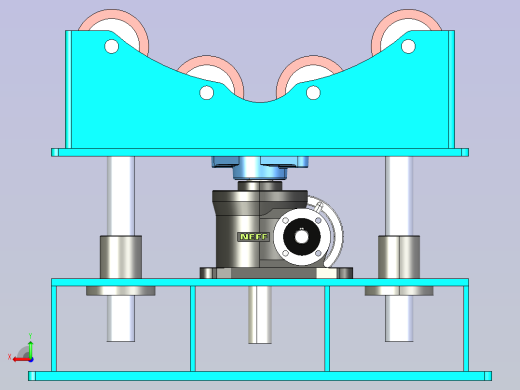可调节管道滚轮支架后视缩略图