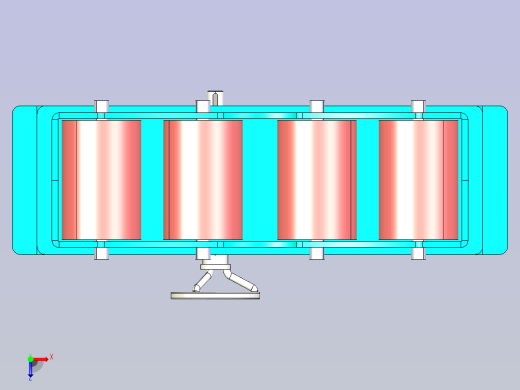 可调节管道滚轮支架俯视缩略图