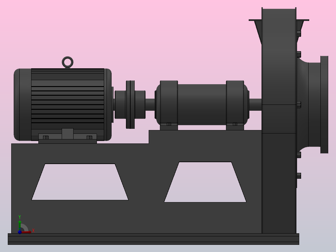 9-26（D式连体）高压离心通风机[9-26（D式连体）高压离心通风机-10D]前视图