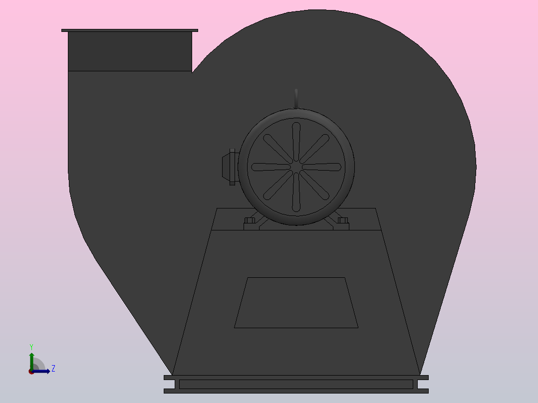 9-26（D式连体）高压离心通风机[9-26（D式连体）高压离心通风机-10D]左视图