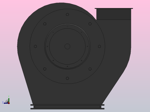 9-26（D式连体）高压离心通风机[9-26（D式连体）高压离心通风机-10D]右视缩略图