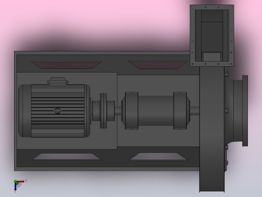 9-26（D式连体）高压离心通风机[9-26（D式连体）高压离心通风机-10D]俯视缩略图