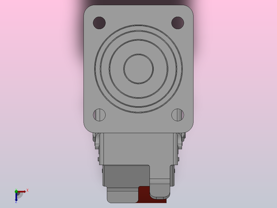 Z13-01B-150-412R重型轮[Z13-01B-125B-412R]俯视图