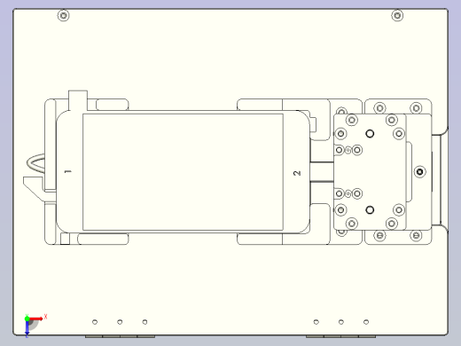 手机屏幕点亮治具3D图模型俯视缩略图
