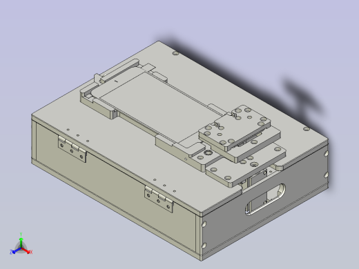 手机屏幕点亮治具3D图模型正等轴测缩略图
