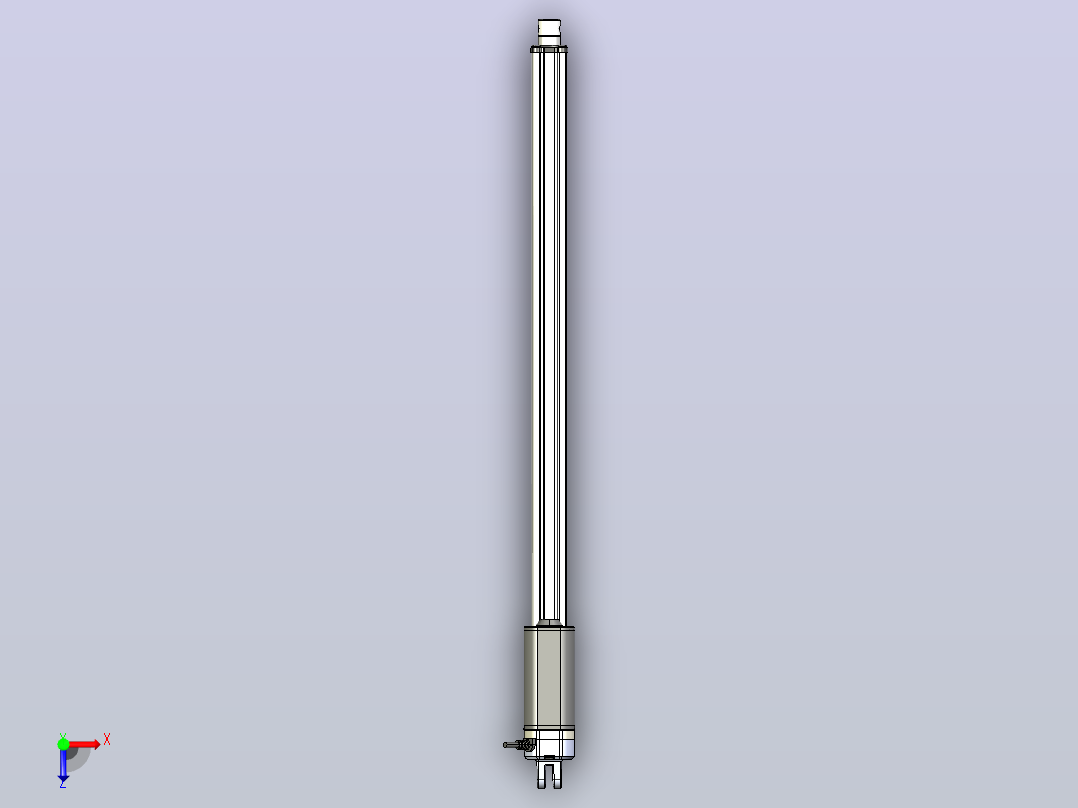电动推杆3000N(ZJWSN-A2)[ZJWSN-A2-S500]俯视图