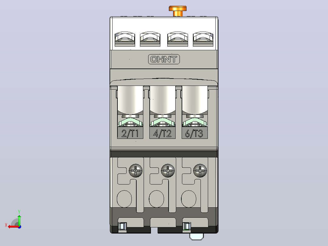 NR4-12_5G热过载继电器三维模型202402后视图