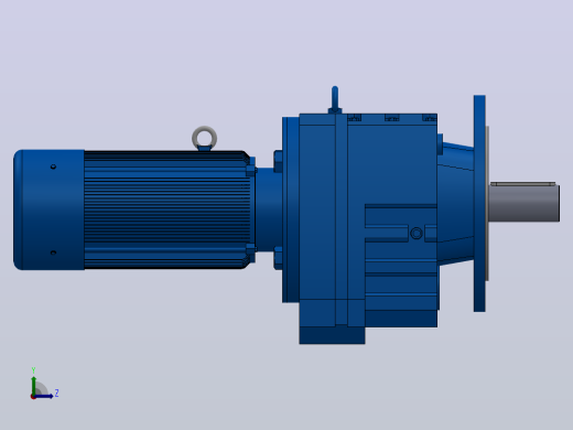 RF97法兰轴伸式安装斜齿轮减速机RF97-YVB1.5-4P-90L-M1-0°-Φ350 (1)左视缩略图