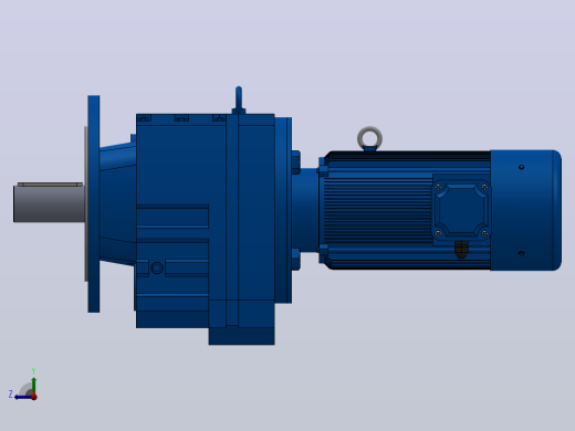 RF97法兰轴伸式安装斜齿轮减速机RF97-YVB1.5-4P-90L-M1-0°-Φ350 (1)右视缩略图