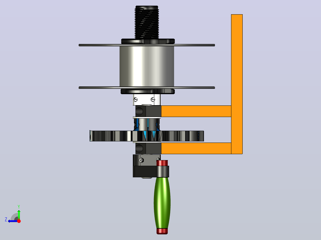 手动绕线机spool-winding-machine-1837-模型格式为 stp右视图