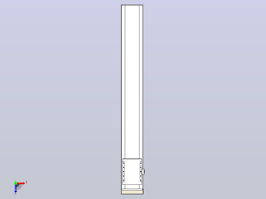 滚珠丝杠直线轴带导轨全封闭TPA-HCR-202D-2510C-L1400-MP-Y-P75-N3俯视图