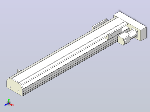 MTH10标准螺杆滑台[MTH10-L#-500-BR-P10-C3]正等轴测缩略图