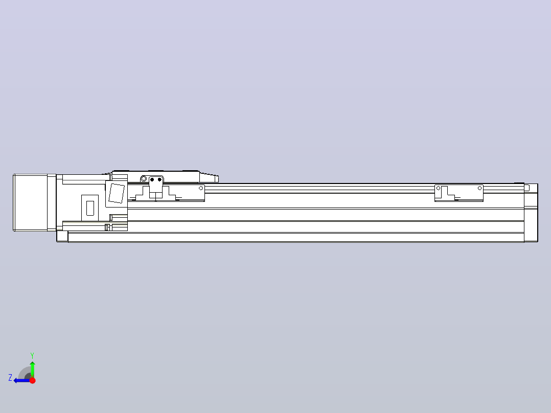 滚珠丝杠直线轴内置导轨TPA-GCR-80-1610C-L300-ML-M40-N3右视图