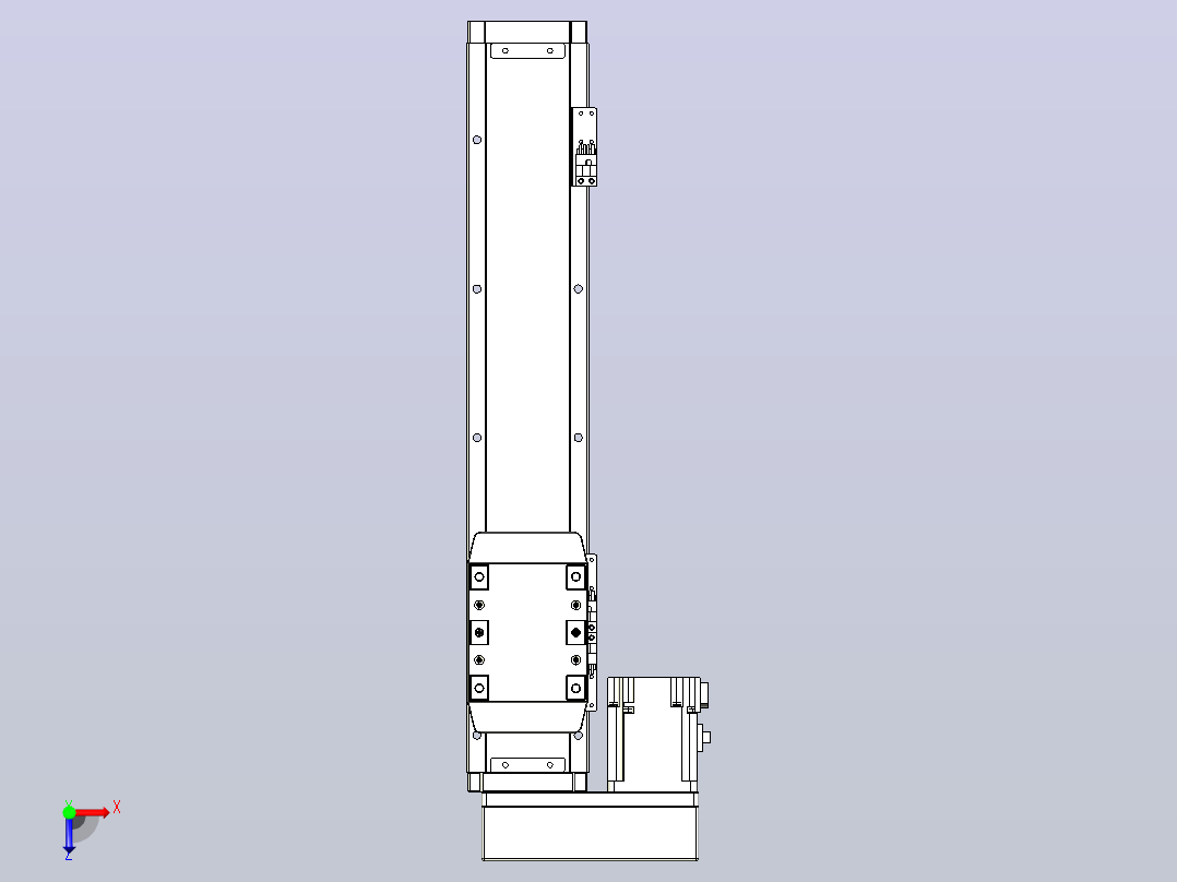 滚珠丝杠直线轴内置导轨TPA-GCR-80-1610C-L300-ML-M40-N3俯视图