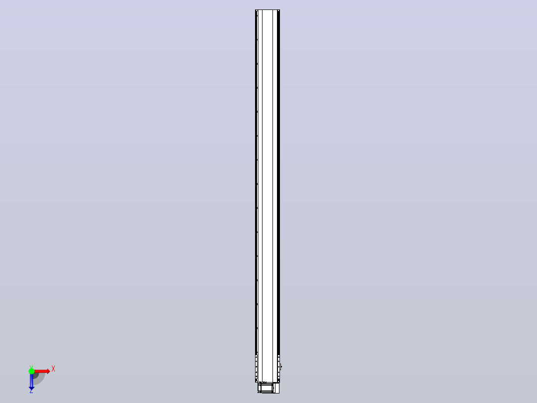 皮带直线轴半封闭可选导轨TPA-HNB-202D-140-L2750-RU-C-P75-N3俯视图