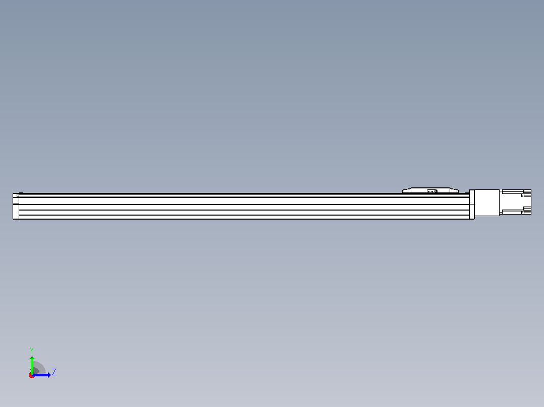 滚珠丝杠直线轴内置导轨TPA-GCR-80-1610C-L900-M-M20-N3左视图