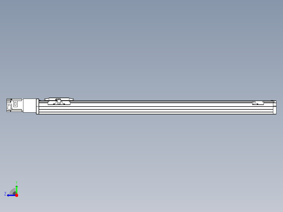 滚珠丝杠直线轴内置导轨TPA-GCR-80-1610C-L900-M-M20-N3右视图