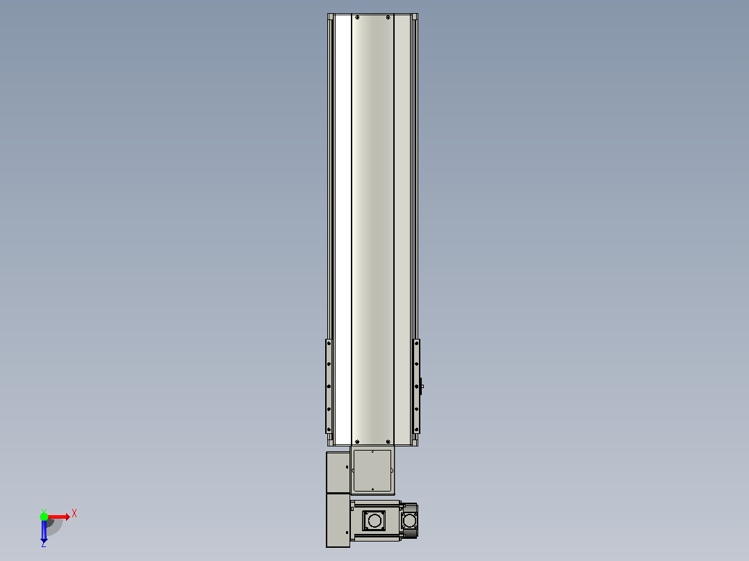 皮带直线轴半封闭可选导轨TPA-HNB-220D-176-L650-ML-Y-P1K-N3俯视图