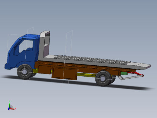 平板式清障车的设计(sw+cad+说明书)