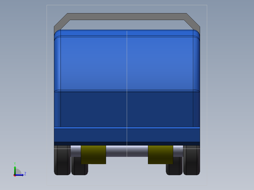 平板式清障车的设计(sw+cad+说明书)左视图