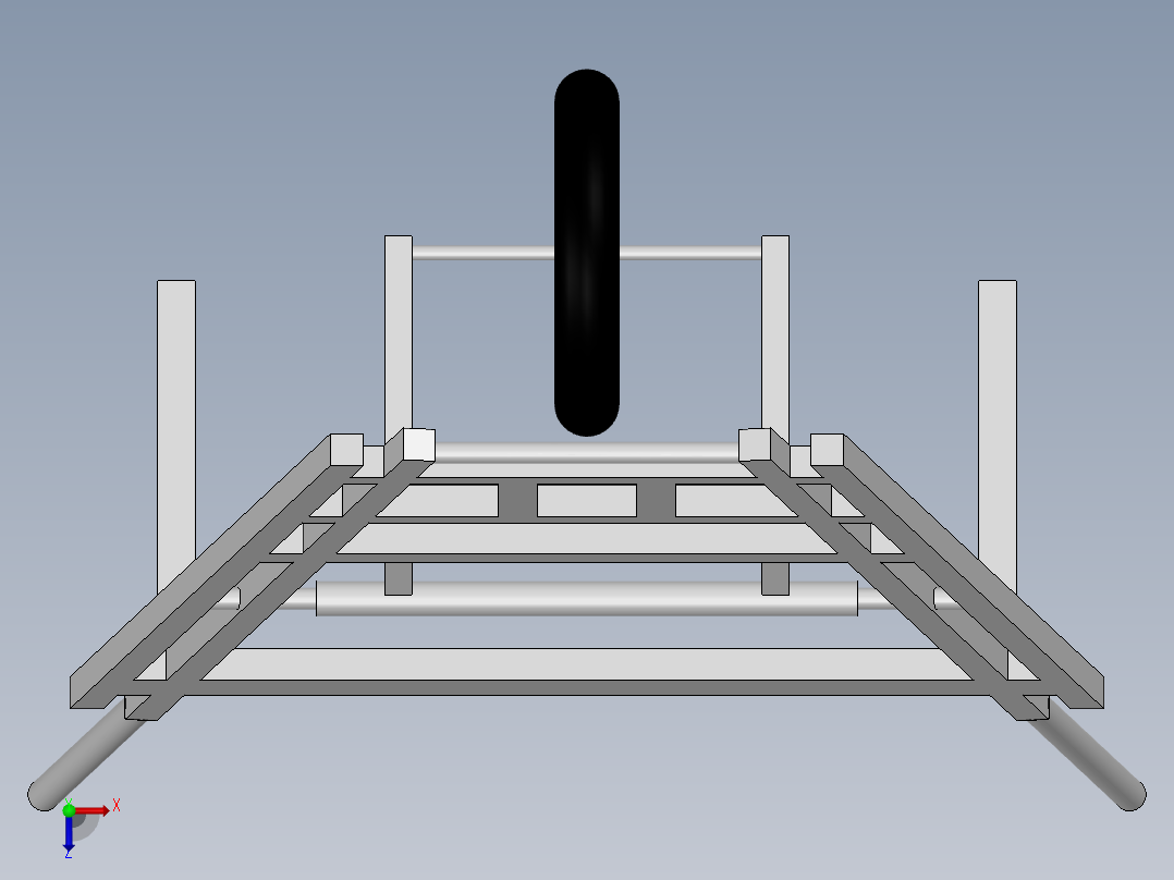 独轮推车俯视图