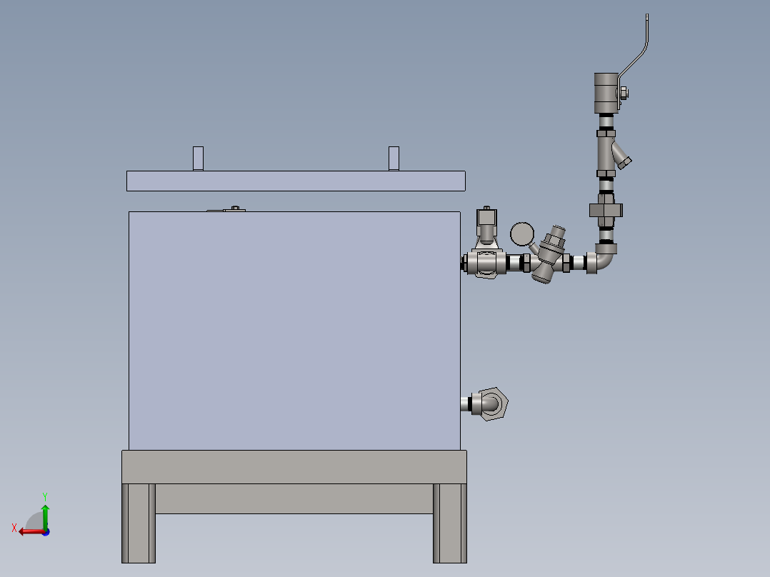 水箱装配图全部1比1出图后视图