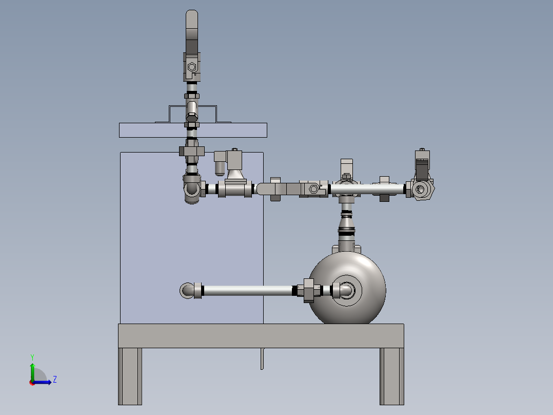 水箱装配图全部1比1出图左视图