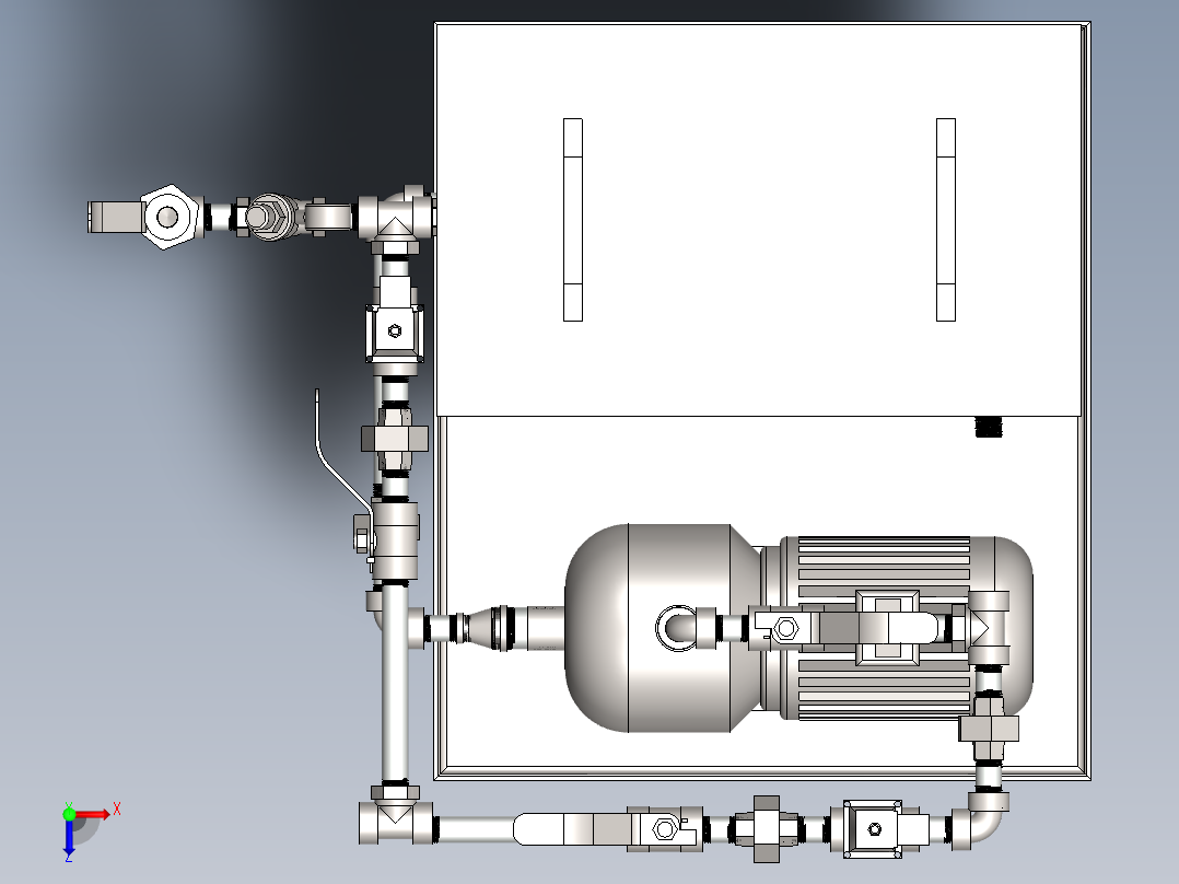 水箱装配图全部1比1出图俯视图
