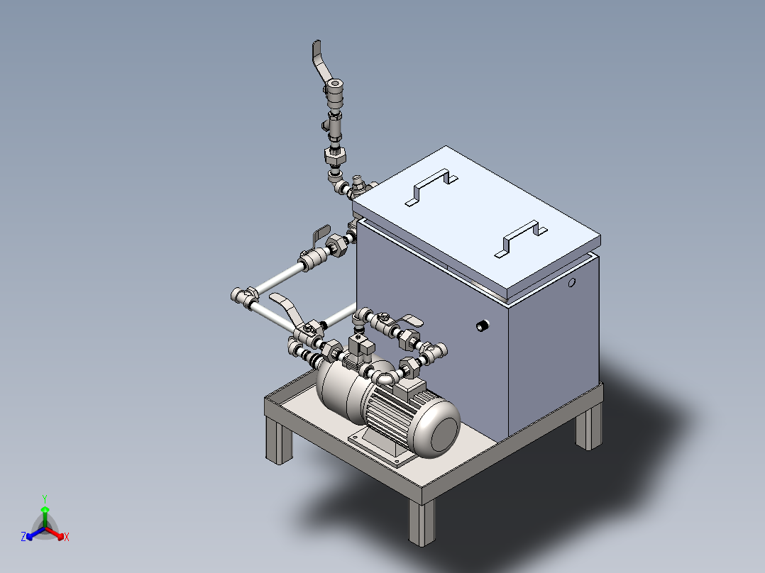 水箱装配图全部1比1出图正等轴测图