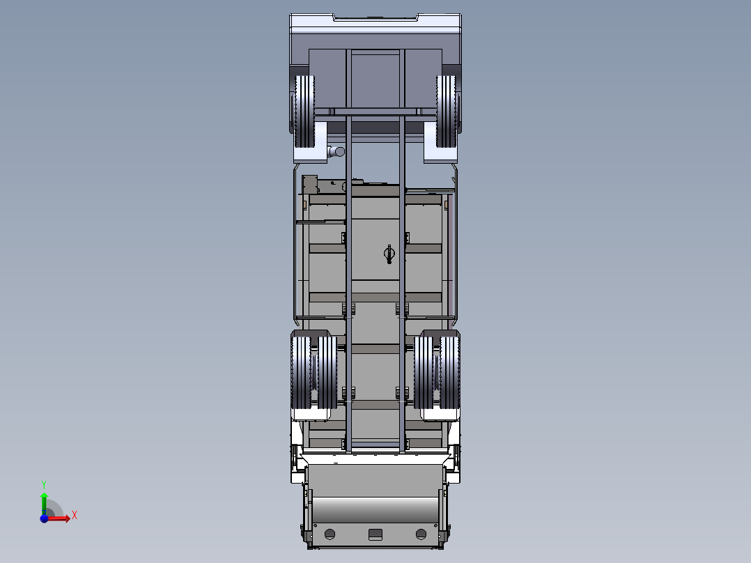 11立方级国三型翻斗式垃圾压缩车前视图