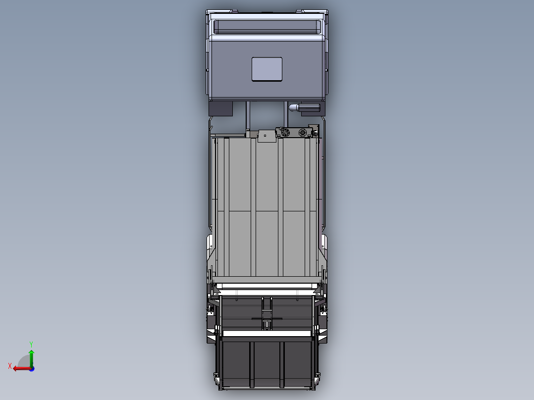 11立方级国三型翻斗式垃圾压缩车后视图