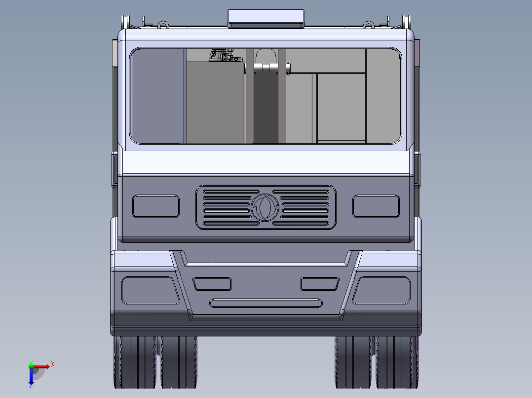 11立方级国三型翻斗式垃圾压缩车俯视图