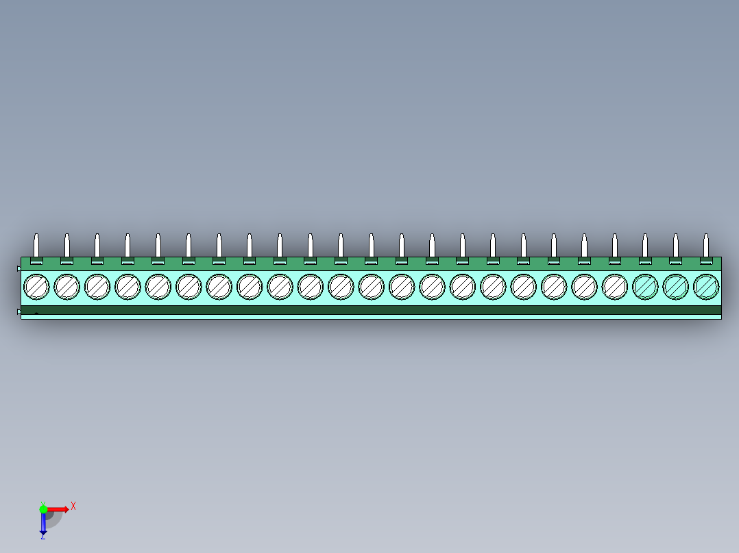 DEGSON DG128 系列 5.07.5mm 接线端子-DG128R-5.0-23P-14-00AH俯视图