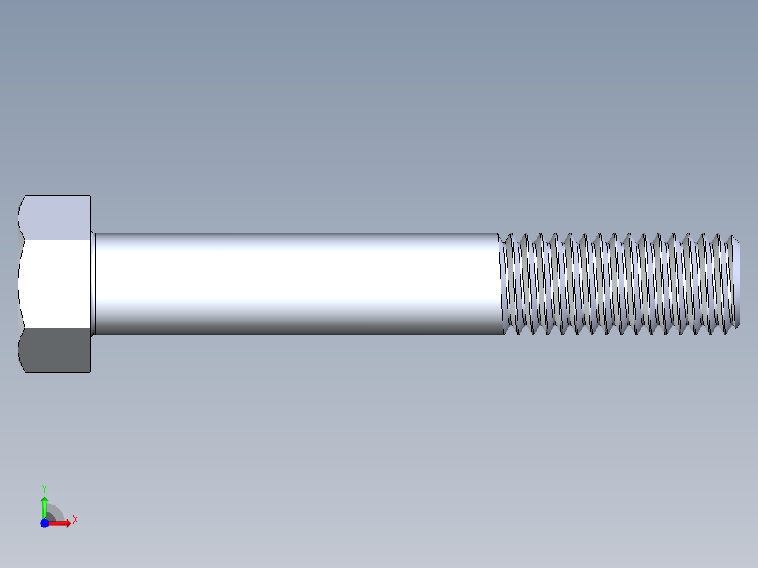 UNC 六角螺栓-Hex Bolt 0.625-11 x 4前视图