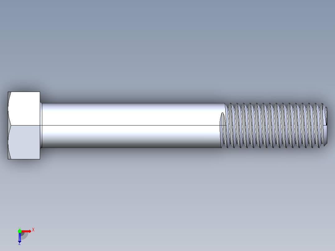 UNC 六角螺栓-Hex Bolt 0.625-11 x 4俯视图