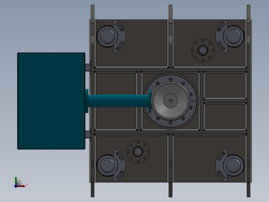 非标300T液压机设备模型前视图