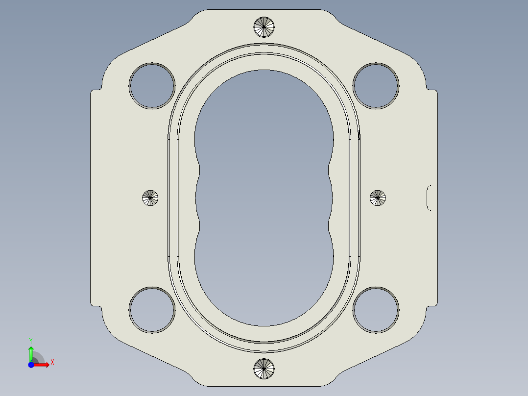Q160-基于UG铝合金缸体零件的机械加工工艺及仿形加工设计【UG编程】前视图