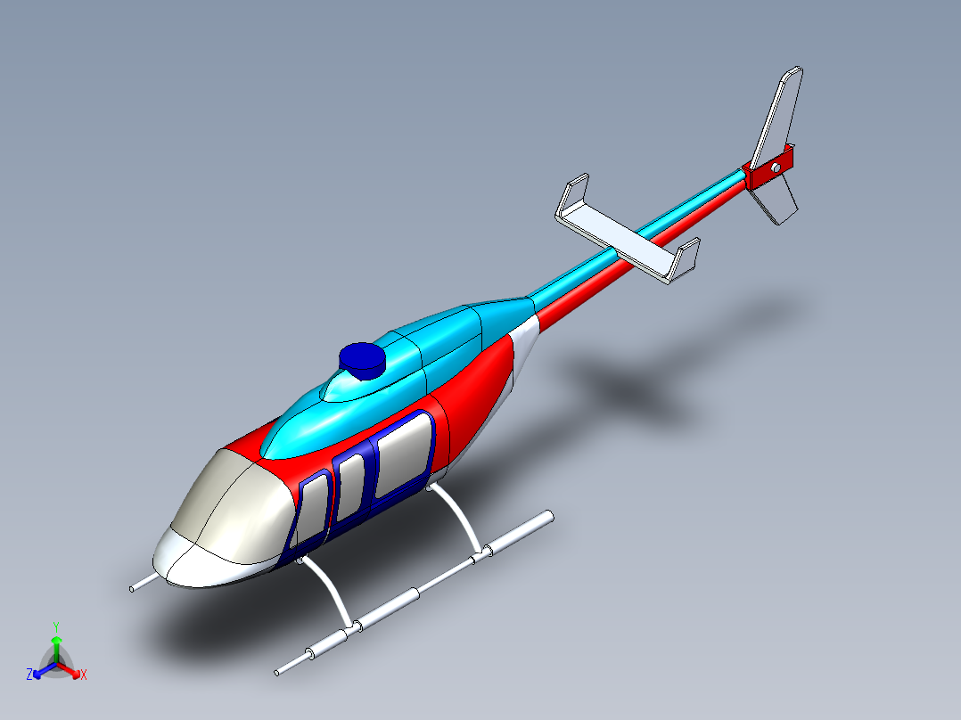 直升飞机 飞机模型设计 (73)