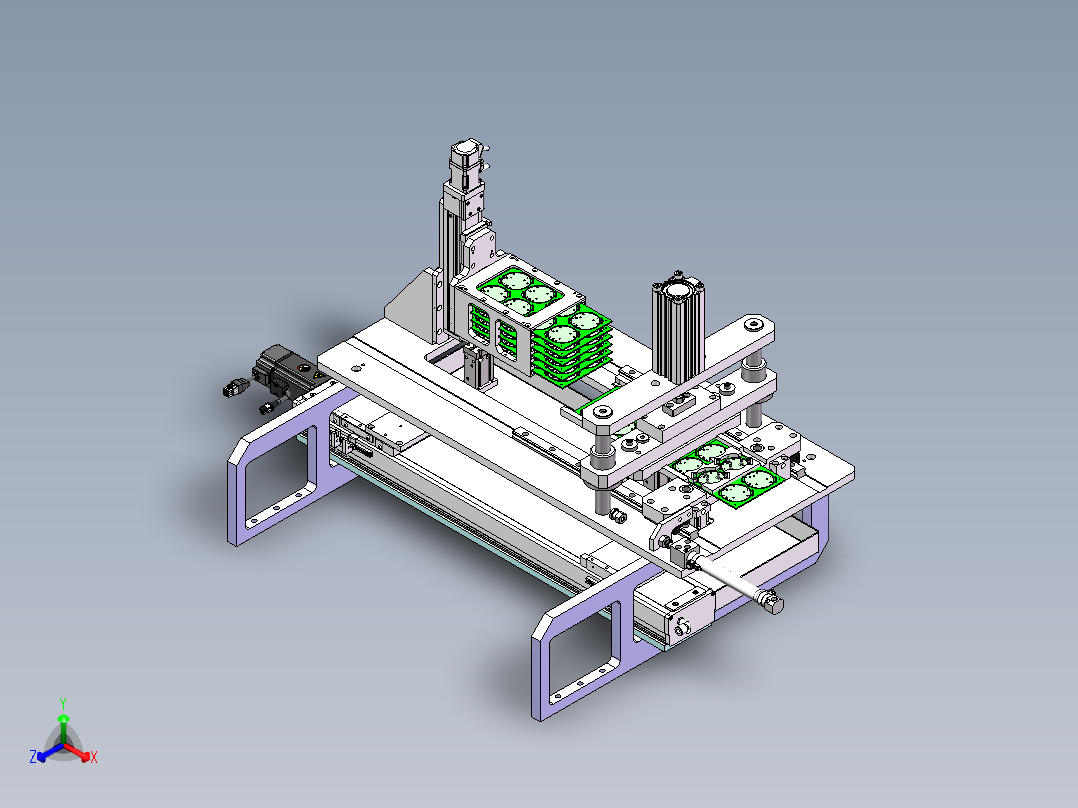 自动上料存储正等轴测图