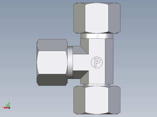 卡套式工业通用硬管接头EO_Swivel_nut_run_tee_EL14S71后视缩略图