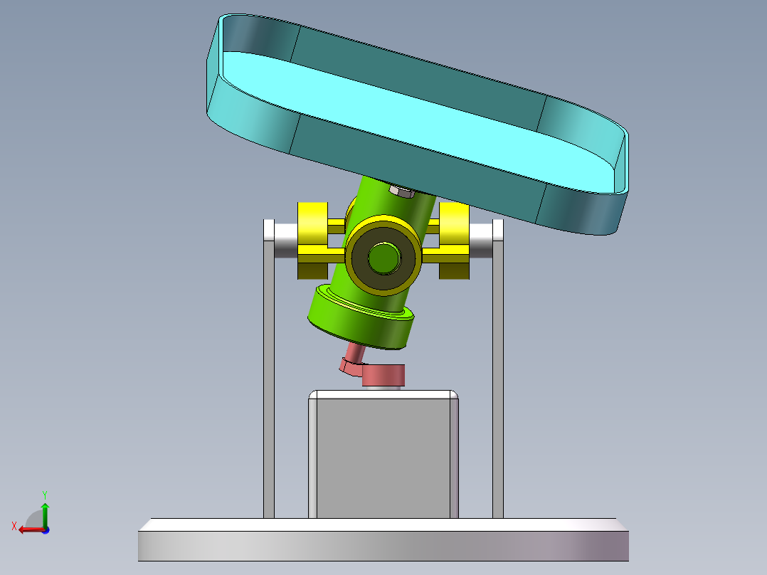 摇摆筛分盘后视图